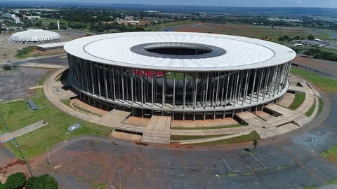 Shooting from Mané Garrincha Stadium Stock Footage 101479672