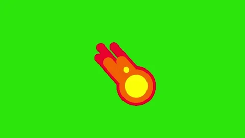 Shooting meteor on green screen background Stock-Footage 332643379
