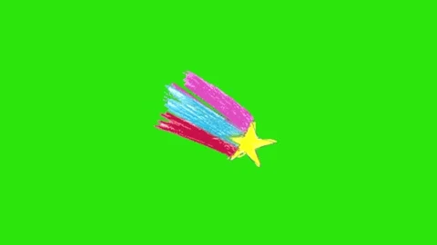 Shooting meteor on green screen background 库存影片 332643396