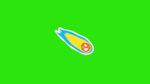 Shooting meteor on green screen background Vidéo 332643401