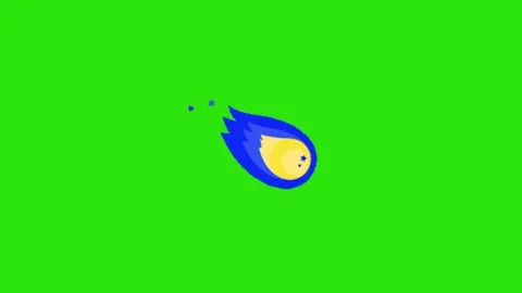 Shooting meteor on green screen background Видео 332643404