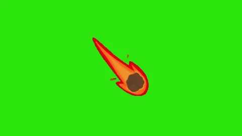 Shooting meteor on green screen background Vidéo 332643435