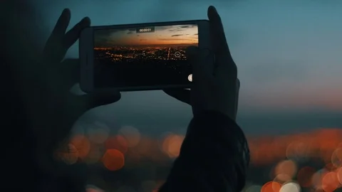Shooting With Mobile Phone Video stock 71942843