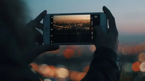 Shooting With Mobile Phone Stock Footage 71943068