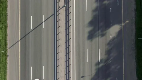 Shooting a motorway with a drone Stock Footage 161769042