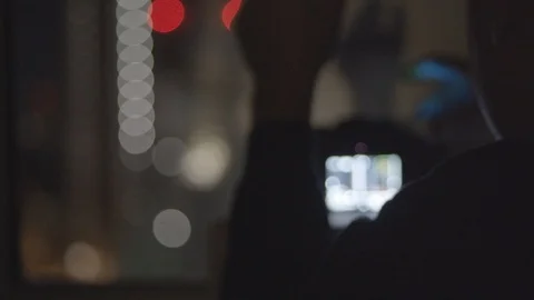 Shooting night landscape Stock Footage 120747936