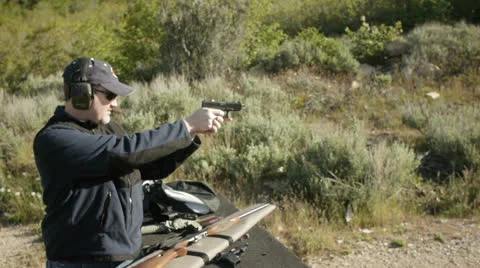 Shooting outside Video stock 24420623