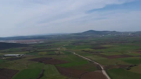 Shooting over the fields with drone Video stock 150299552