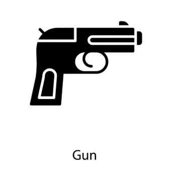 Shooting Pistol Vector Stock Illustration