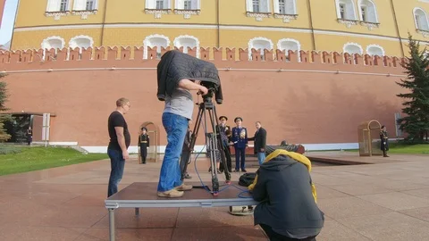 Shooting a plot with WWII veterans Stock Footage 117224632