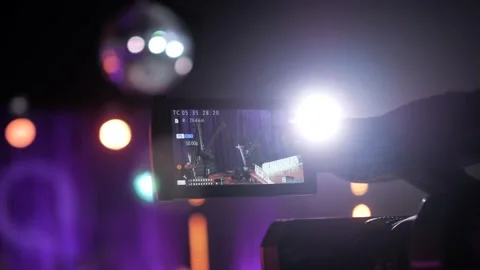 Shooting a podcast on studio Stock-Footage 153108552