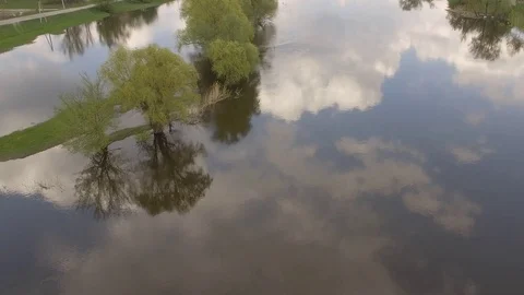 Shooting from quadrocopter spill Stock Footage 102274976