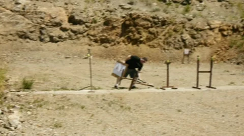 Shooting range 2 库存影片 8650034