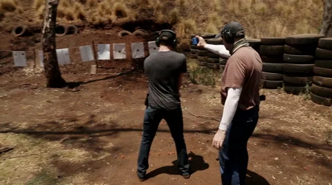 Shooting range 2 Stock Footage 59874224