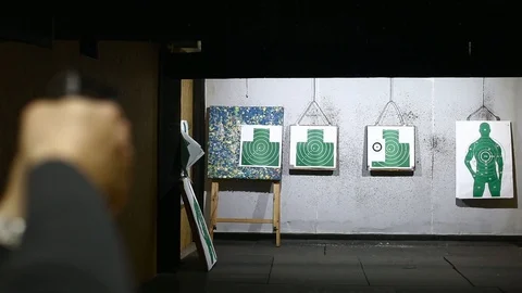 Shooting range Stock Footage 107338182
