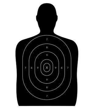 Shooting Range - Human Target Stock Illustration