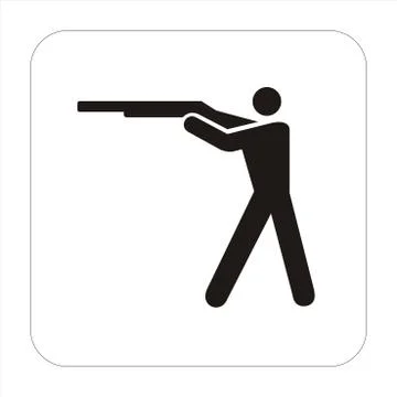 Shooting range icongraphic Illustrazione stock