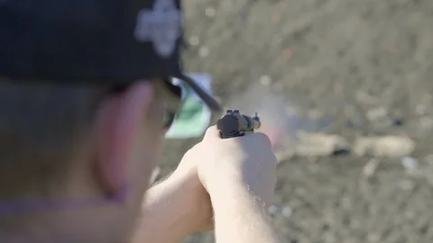 Shooting Range Slow Motion Stock Footage 120488295