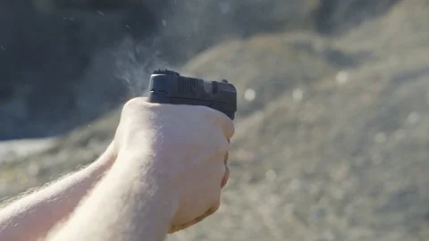 Shooting Range Slow Motion Stock Footage 120488373