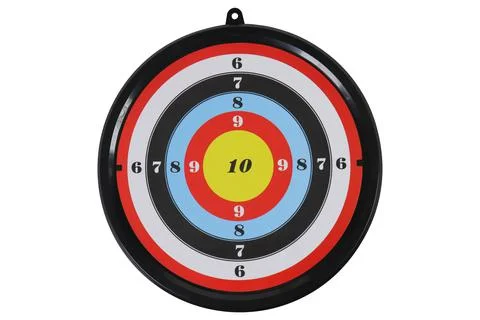 Shooting range target on a white background, isolated image. Target with numb Stock Photos