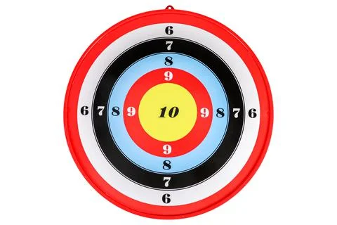 Shooting range target on a white background, isolated image Stock Photos