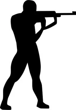 Shooting Riffle Stock Illustration