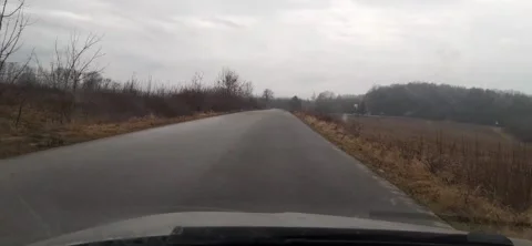 Shooting the road from the car Stock Footage 230628100