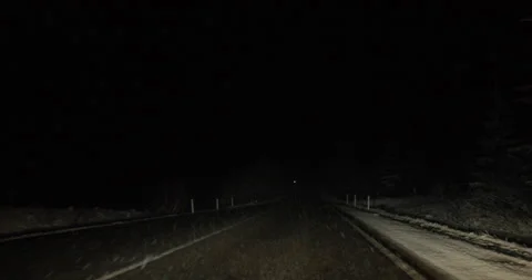 Shooting the road from the front window when driving in bad weather. Stock Footage 240704966