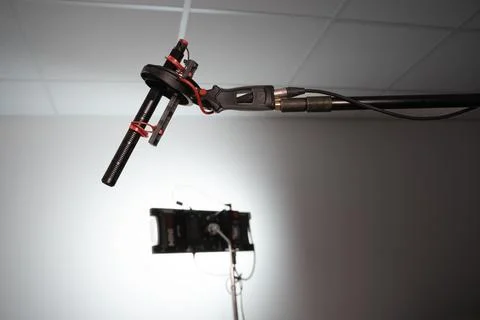 Shooting, set pic, microphone Stock Photos