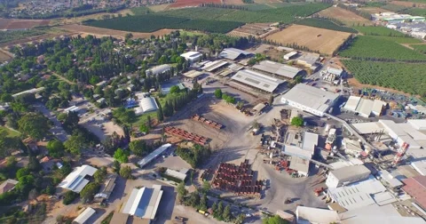 Shooting of the settlement from air Stock Footage 55761197
