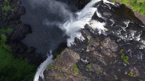 Shooting to the Sky: Stunning Drone Rocket Reveal at K50 Waterfall 스톡 동영상 342216019