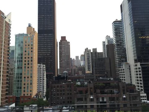 Shooting skyscrapers in manhattan new york Stock Photos
