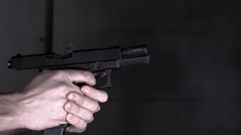 Shooting Slow Motion Machine Guns Filmed At 4000 FPS Frames Per Second Stock Footage 124245353