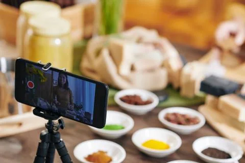 Shooting soap making tutorial Foto stock