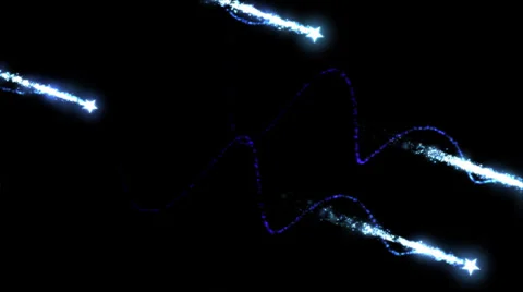 Shooting Star Animation - Loop Blue Stock Footage 37148003