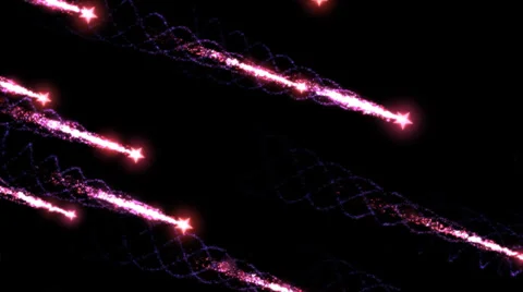 Shooting Star Animation - Loop Red Stock Footage 37148241