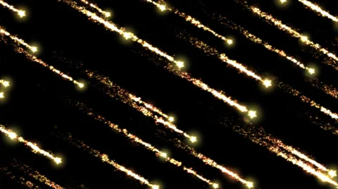 Shooting Star Animation - Loop Yellow Stock Footage 37147994