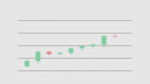 Shooting Star Clean No Text Candlestick Pattern Chart Alpha 4K 库存影片 339398515