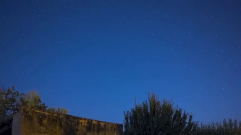 Shooting star in a clear night sky (Timelapse) Stock Footage 79647216