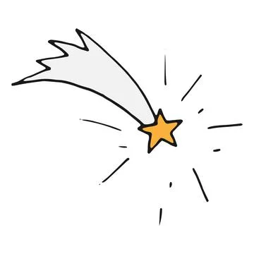 Shooting star, comet Illustration
