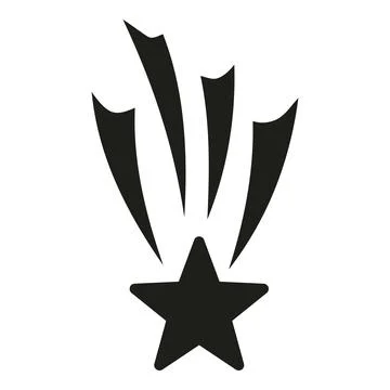 Shooting star icon making a wish concept Stock Illustration