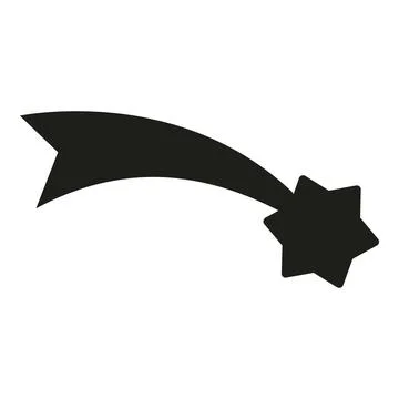 Shooting star icon making a wish concept Stock Illustration