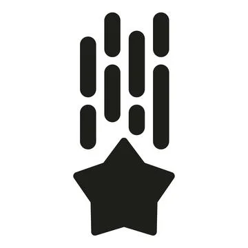 Shooting star icon representing wish, success concept Stock Illustration