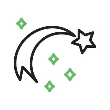 Shooting Star icon vector image. Stock Illustration