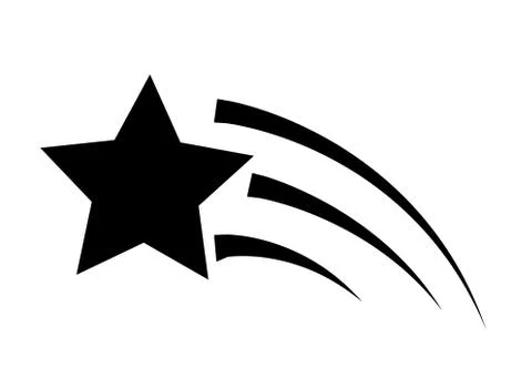 Shooting star icon on white background. flat style. shooting star sign for yo Illustrazione stock