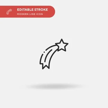 Shooting Star Simple vector icon. Illustration symbol design template for web Stock Illustration