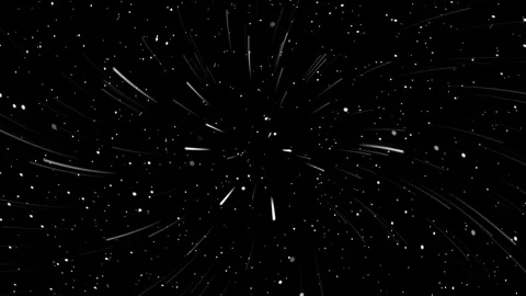 Shooting star trails against a dark night sky with scattered stars Stock Footage 336591463