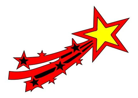 Shooting Star Vector Christmas Comet Holiday Decoration Icon EPS Stock Illustration