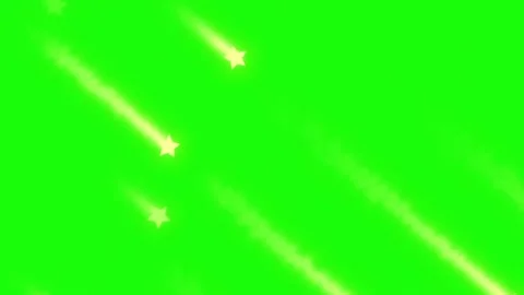 Shooting stars falling on green screen background loop Stock Footage 340996600