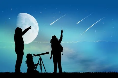 Shooting stars Stock Illustration